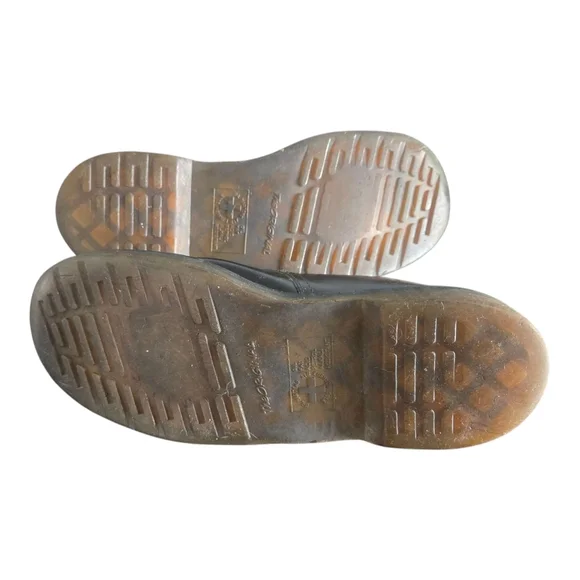 Doc Martens STEEL TOE, Black Leather Gibson Shoes Men's Size 9 - Picture 6 of 8